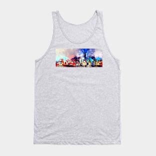 Watercolor New York Skyline Tank Top